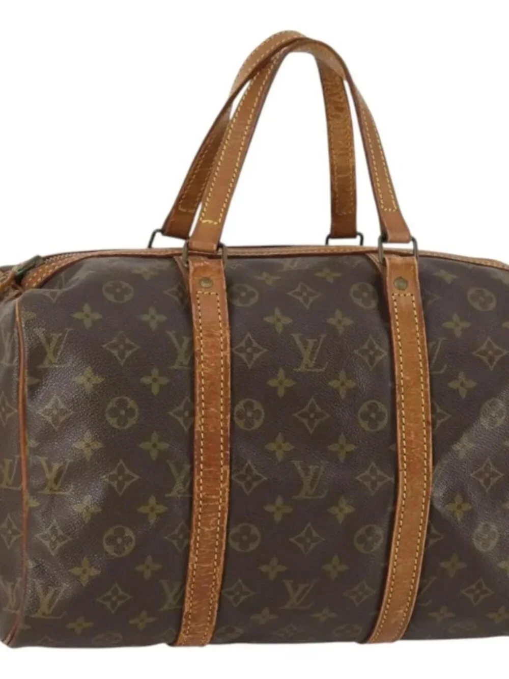 LOUIS VUITTON Monogram Sac Souple 35 Boston Bag M41626 LV Auth hk3035